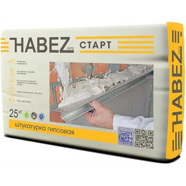 Штукатурка гипсовая Habez Старт 25 кг